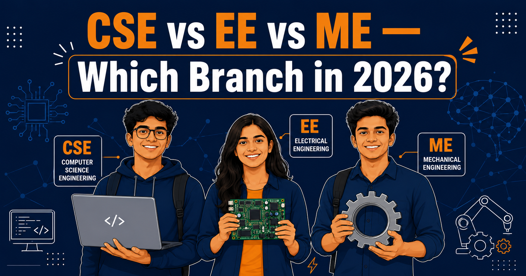 CSE vs Electrical vs Mechanical Engineering in 2026 – Which Branch Has the Best Future in the AI Era?